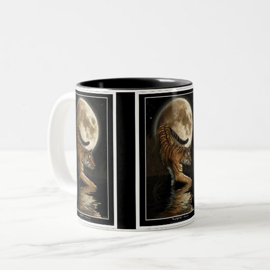 BIG CAT gefährdete Arten TIGER Zweifarbige Tasse (Vorderseite Links)