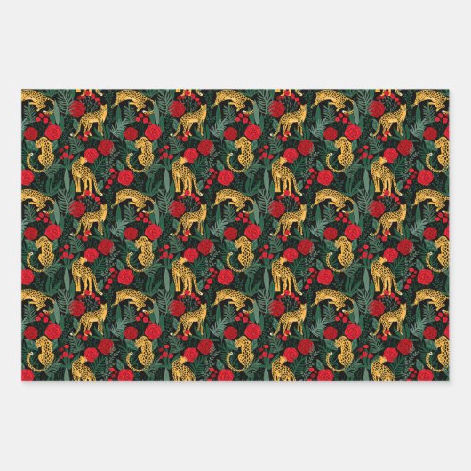 Big Cat Jungle Wrapping Paper Sheets Geschenkpapier Set (Vorderseite 2)