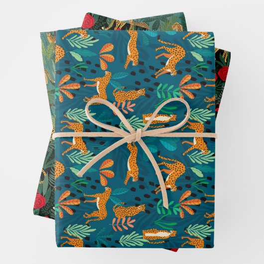 Big Cat Jungle Wrapping Paper Sheets Geschenkpapier Set (Beispiel)