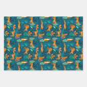 Big Cat Jungle Wrapping Paper Sheets Geschenkpapier Set (Vorderseite)