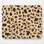 Big Cat, Leopard Fur Print Nahtlose Muster Design Mousepad (Vorne)