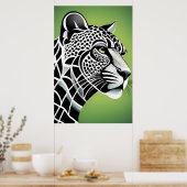 Big Cat Leopard Jaguar Poster (Küche)
