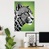 Big Cat Leopard Jaguar Poster (Heimbüro)
