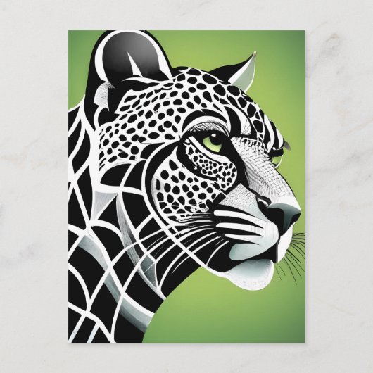 Big Cat Leopard Jaguar Postkarte (Vorderseite)