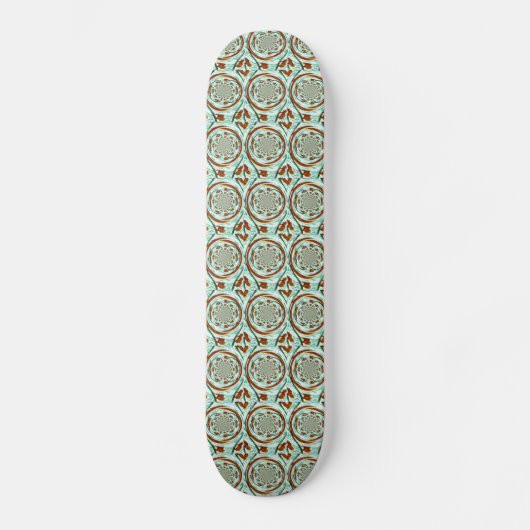Big Cat Lions Abstrakt Wildlife Pattern Skateboard (Vorderseite)
