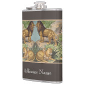 Big Cat Lions Tiger, Leoparden, Tiere drucken Flachmann (Links)