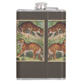 Big Cat Lions Tiger, Leoparden, Tiere drucken Flachmann (Rückseite)