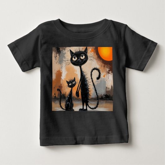 Big Cat Little Cat Halloween Baby T-shirt (Vorderseite)