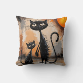 Big Cat Little Cat Halloween Kissen