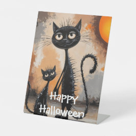 Big Cat Little Cat Halloween Sockelschild