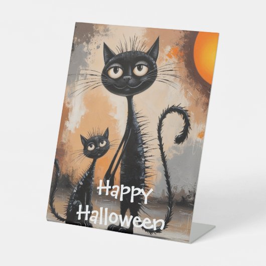 Big Cat Little Cat Halloween Sockelschild (Vorderseite)