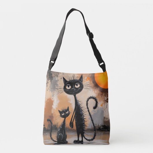 Big Cat Little Cat Halloween Tasche (Rückseite)