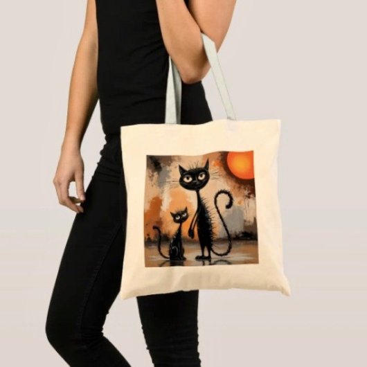 Big Cat Little Cat Halloween Tragetasche