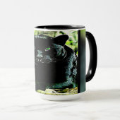 Big Cat Modelle: Mit Augen grüner Panther Tasse (VorderseiteRechts)