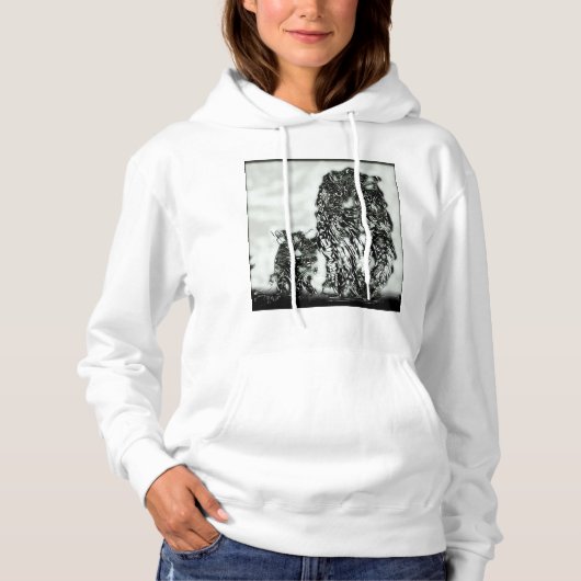 Big Cat Models: Magnified Snow Leopard & Cub 01-04 Hoodie (Vorderseite)