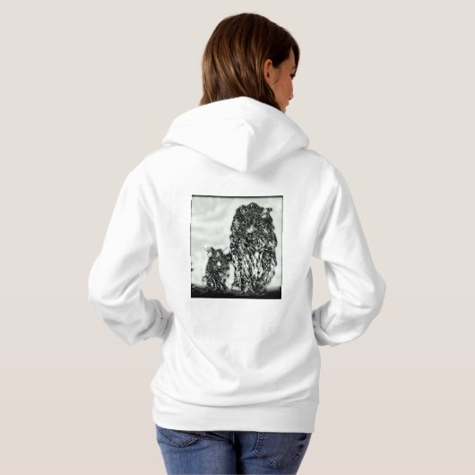 Big Cat Models: Magnified Snow Leopard & Cub 01-04 Hoodie (Schwarz voll)