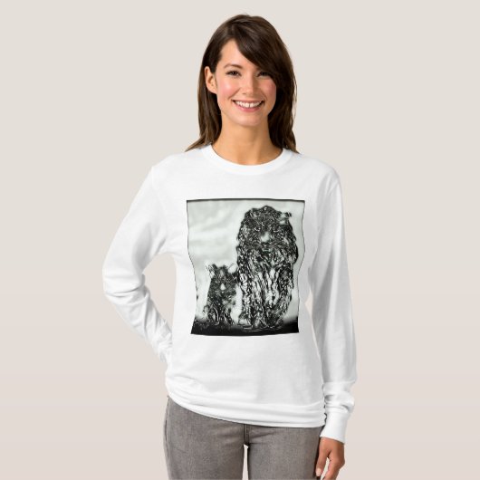 Big Cat Models: Magnified Snow Leopard & Cub 01-04 T-Shirt (Vorne ganz)