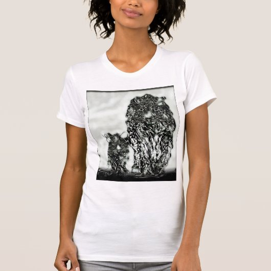Big Cat Models: Magnified Snow Leopard & Cub 01-04 T-Shirt (Vorderseite)