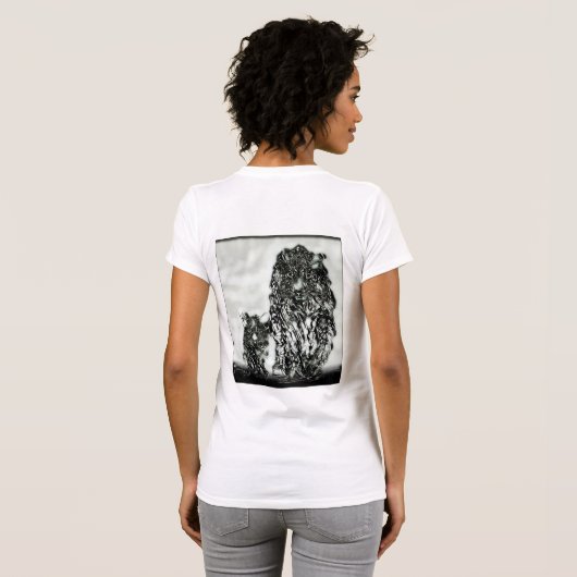 Big Cat Models: Magnified Snow Leopard & Cub 01-04 T-Shirt (Schwarz voll)