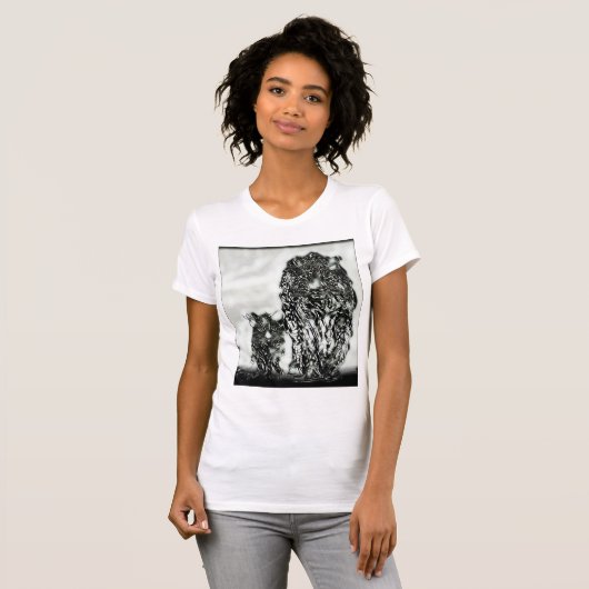 Big Cat Models: Magnified Snow Leopard & Cub 01-04 T-Shirt (Vorne ganz)