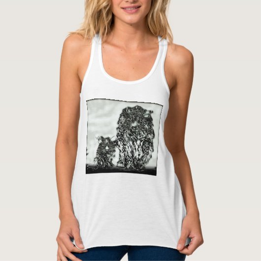 Big Cat Models: Magnified Snow Leopard & Cub 01-04 Tank Top (Vorderseite)