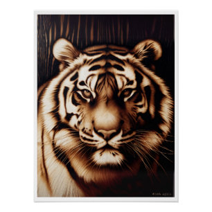 Big Cat Square Untersetzer Set Poster