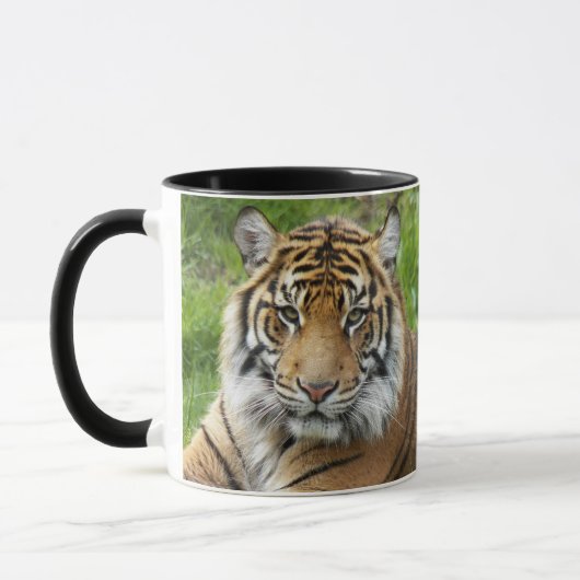 Big Cat Sumatran Tiger Foto Kaffeetasse (Links)