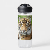 Big Cat Sumatran Tiger Foto Trinkflasche (Vorderseite)