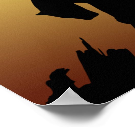 Big Cat Tree Print Poster (Ecke)