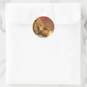 Big Cats - 6 Runder Aufkleber (Tasche)