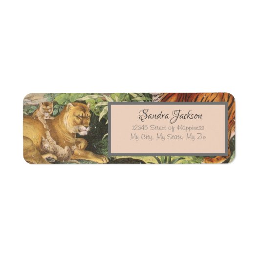 Big Cats Lion Tiger etc. Dschungel Blush Pink (Vorne)