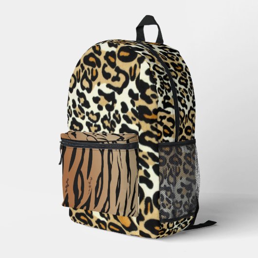 Big Cats Print Cut Nähtasche Bedruckter Rucksack (Rückseitige Ecke Rechts)