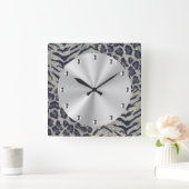 Big Cats Quadratische Wanduhr (Zuhause)