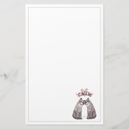 Big Cats Schnürsenkel Ihren Namen Kinder hinzufüge Briefpapier (Vorderseite)