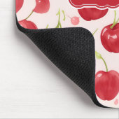 Big Cherry Watercolor Farbenfrohe Persönliches Mus Mousepad (Ecke)