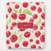 Big Cherry Watercolor Farbenfrohe Persönliches Mus Mousepad (Vorne)