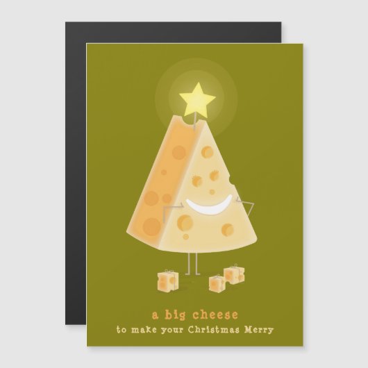 Big Ches Magnetic Christmas Card Magnetkarte (Vorne/Hinten)
