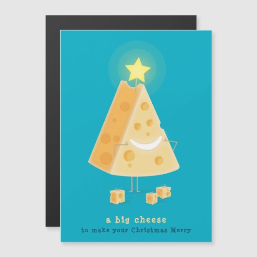 Big Ches Magnetic Christmas Card Magnetkarte (Vorne/Hinten)
