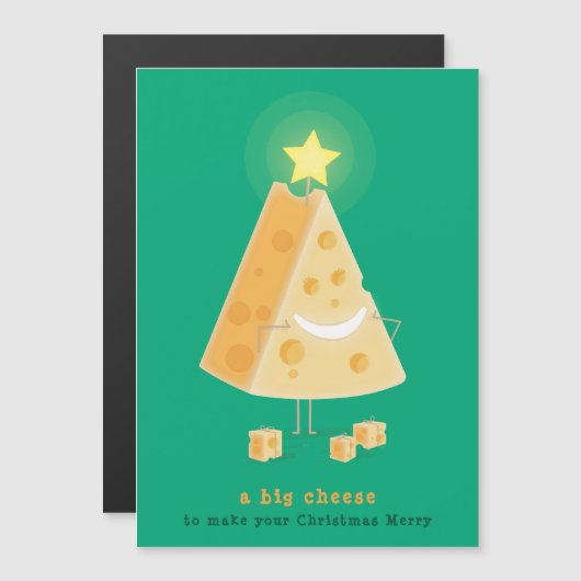 Big Ches Magnetic Christmas Card Magnetkarte (Vorne/Hinten)