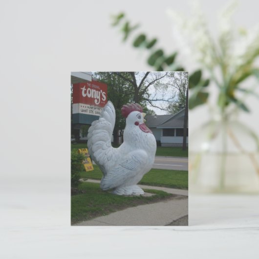 Big Chicken Postkarte (Stehend Vorderseite)