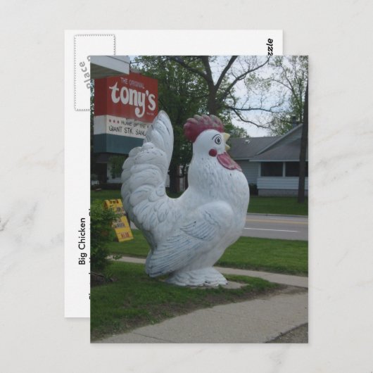 Big Chicken Postkarte (Vorne/Hinten)