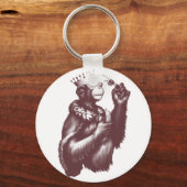 Big Chimpin' (Monochrom) Schlüsselanhänger (Vorderseite)