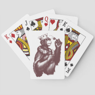 Big Chimpin' (Monochrom) Spielkarten