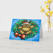 Big Christmas Bear Karte (Gelbe Blume)