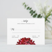Big Chrysanthema Response Card RSVP Karte (Stehend Vorderseite)