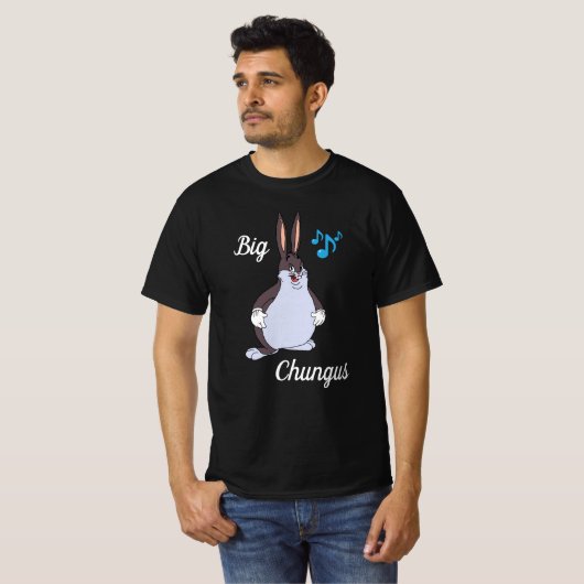 Big chungus -T-shirt, meme , cartoon rabbit, Funny T-Shirt (Vorne ganz)