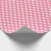 Big Circles Muster Flamingo Pink Geschenkpapier (Ecke)
