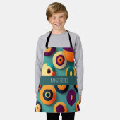 Big Circles Orange Blue Geometric Muster Schürze (Getragen)