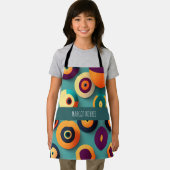 Big Circles Orange Blue Geometric Muster Schürze (Insitu)