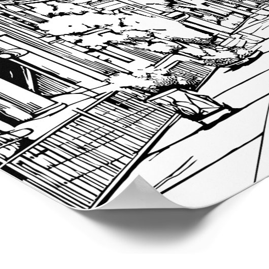 Big City Coloring Poster (Ecke)